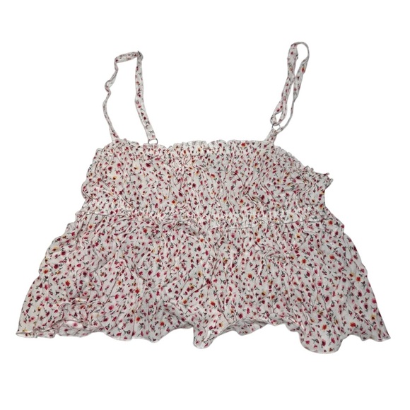 Forever 21 Floral Babydoll Top Sleeveless Ruffle Size Medium Ditsy Print - Picture 1 of 9